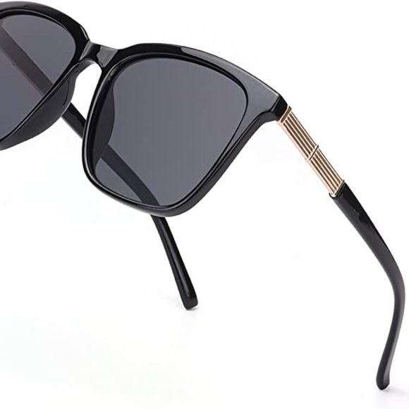 Black & Gold Sunglasses-Fashion Oversized Eyewear with UV400 Protection New main image 6